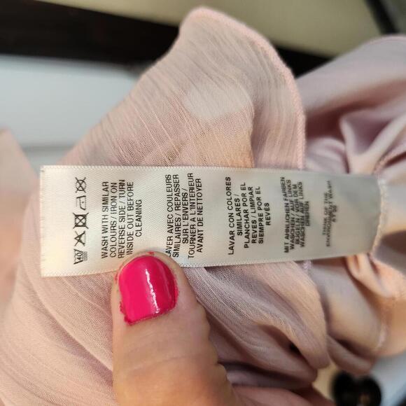 ASOS Feminine Soft Pink Ruffled Faux Wrap Maxi Dress- Size 6 - Picture 4 of 9